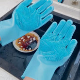 Silicone Dishwashing Gloves Durable Quality Comfortable Grip Reliable Performance Easy Cleaning (Random Color)